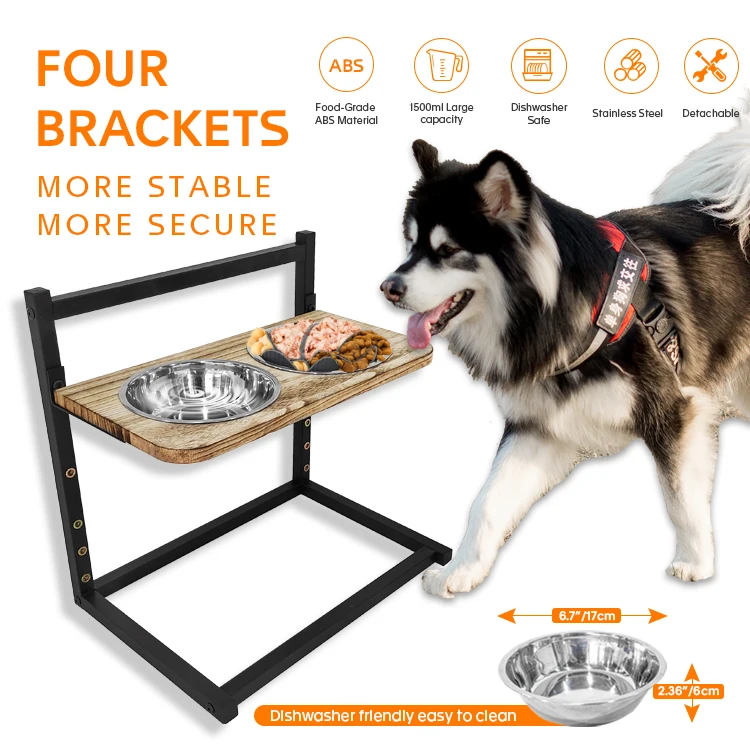 Jh-Mech Elevated OEM Customized Stainless Steel Double Raised Dog Bowl -  China Double Raised Dog Bowl and Elevated Double Raised Dog Bowl price