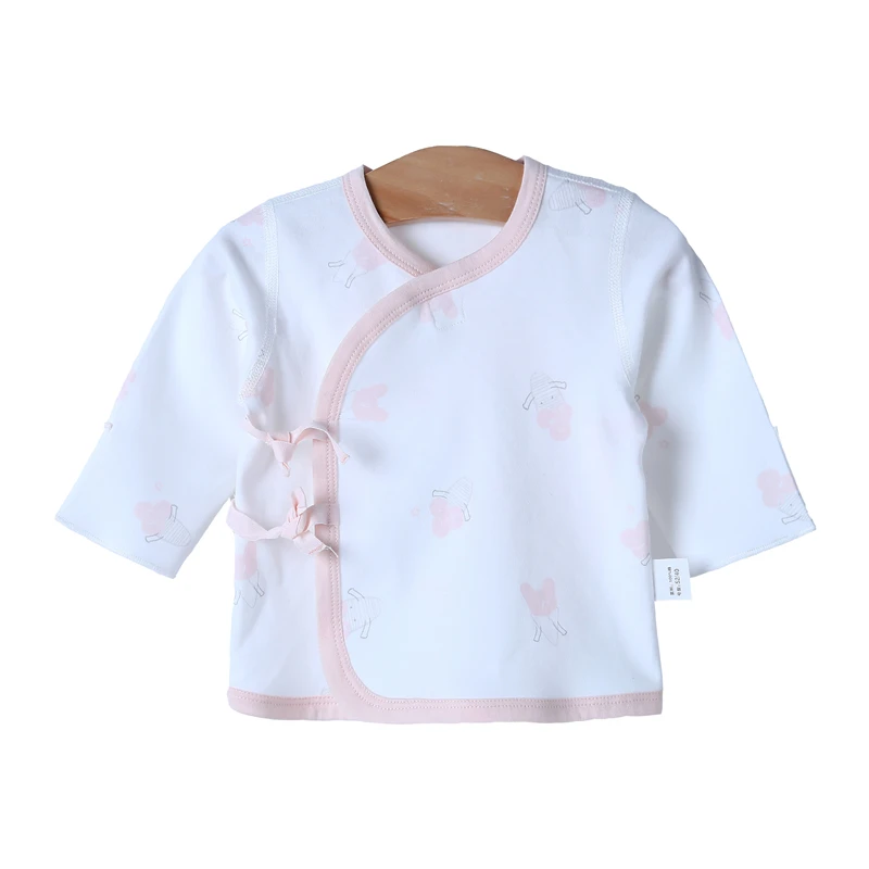 
 Одежда для малышей, младенцев, новорожденных из хлопка с полу-сзади топы, весна-лето, тонкие детские От 0 до 1 года для маленьких мальчиков и девочек половина-сзади Топы  