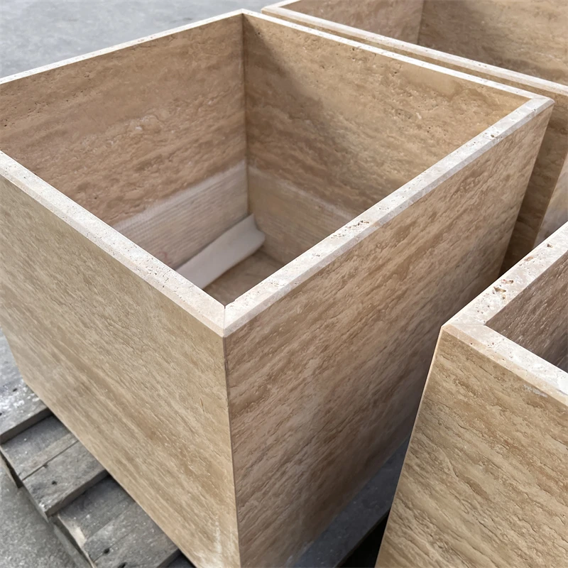 product factory wholesale of custom made travertine marble natural stone garden design for outdoor garden use-1