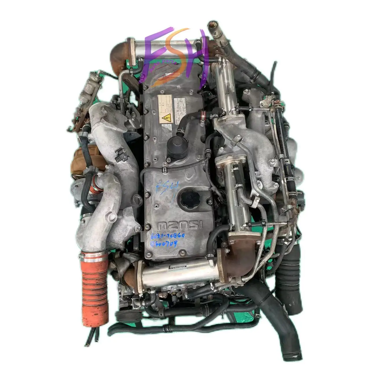 9769 Engine Efficient 6UZ1T Six-cylinder In-line Used diesel Engine for Isuzu ...