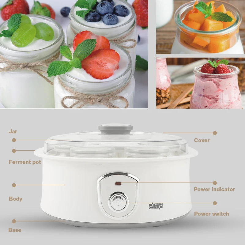 DSP Yogurt Maker Making Machine Plastic Container Yogurt Maker Machine Kitchen Appliance Yogurt Maker