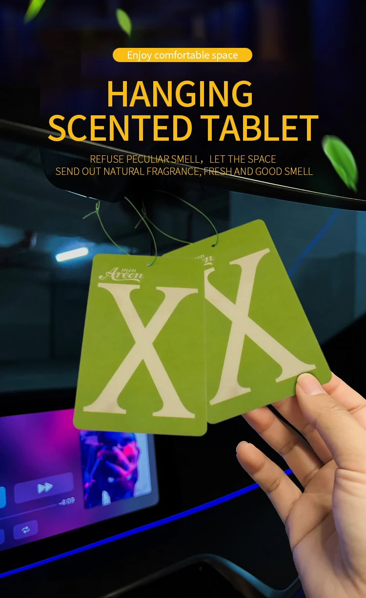 Custom Promotion Hanging Paper Car Freshener Long Lasting Fragrance