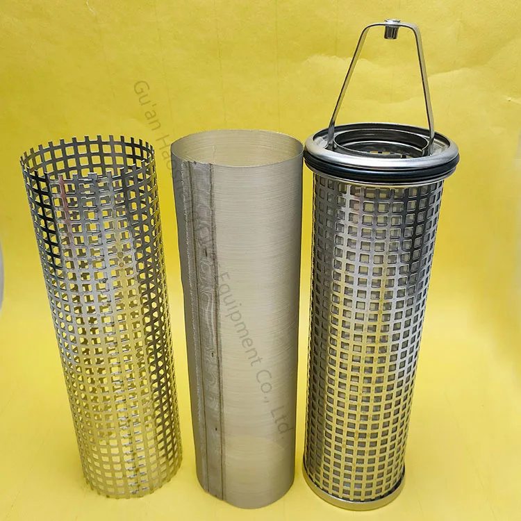 China Stainless Steel Perforated Metal Mesh Tube Round Cylinder Screen Wire Mesh Filter Tubes 8588