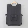 Gilet imperméable transparent en TPU noir avec dos en maille.