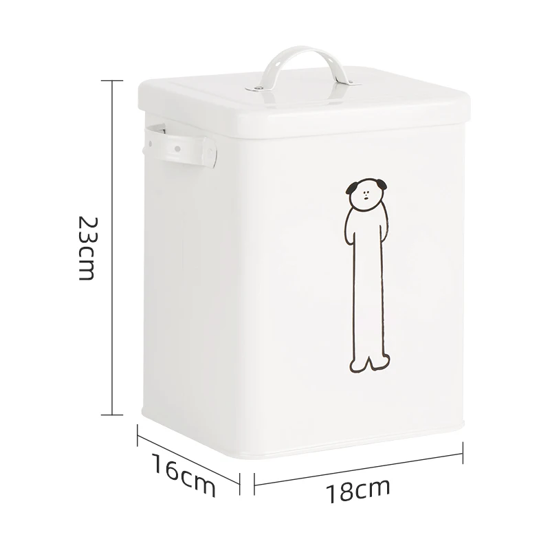Sealed Pet Food Storage Bucket Metal Storage Box Dog Food Container Tin With Scoop