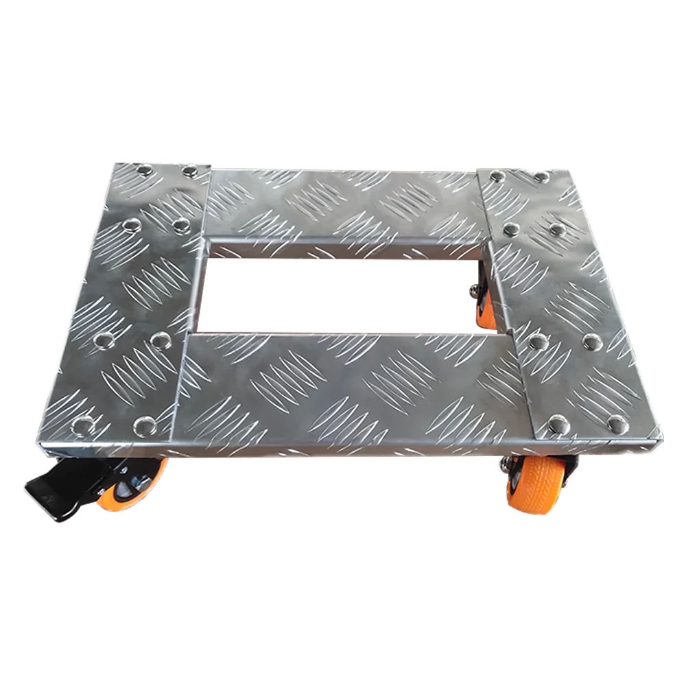 Aluminum Moving Dolly with 2 Swivels and 2 Wheels with Brakes for Moving Heavy Duty Goods Furniture Dolly