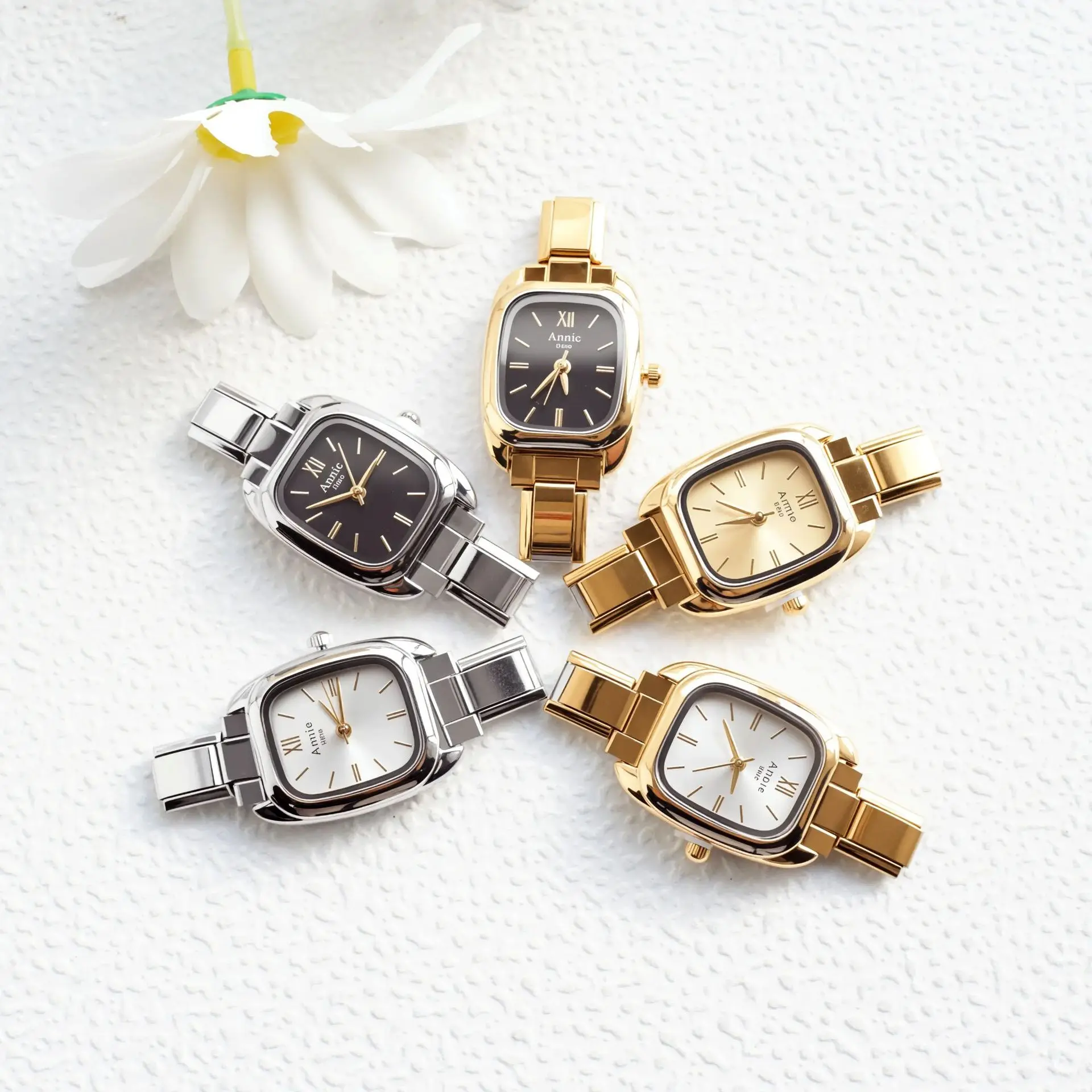 Cross-border Best-selling Fashion Modular Bracelet Watch Stainless Steel Band Eco-friendly Quartz Unisex Versatile DIY Watch