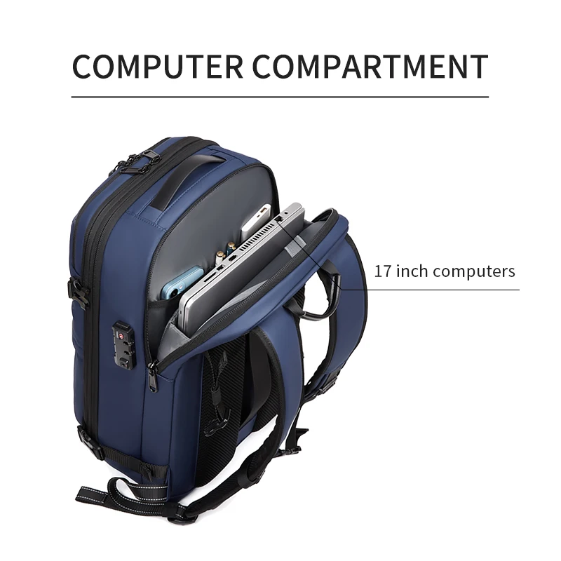 TSA-Approved Vacuum Compression Backpack - Expandable, Dedicated Laptop  Sleeve & Multi-Compartment Organizer