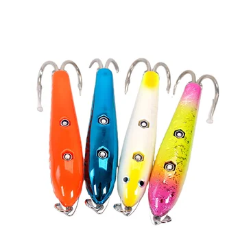 New Design 23g 48g 57g Stainless Spoon Trolling Lures with Double Hook Metal Fishing Spoon Bait for Deep Sea – Metal Jig – view 2