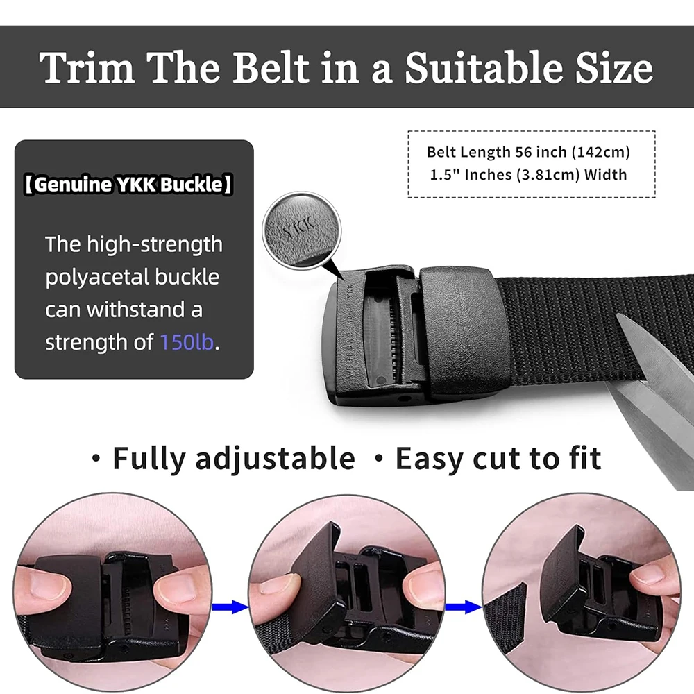 Durable Training Durable Nylon Web Belt Outdoor Sports Training Safe Buckle Plastic Tactical Belts