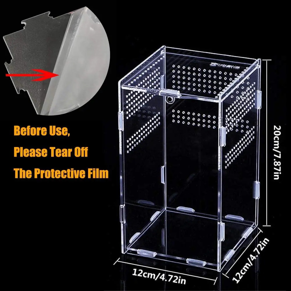 クモトカゲヤモリ用プラスチックアクリル爬虫類ケージ分解アクリル