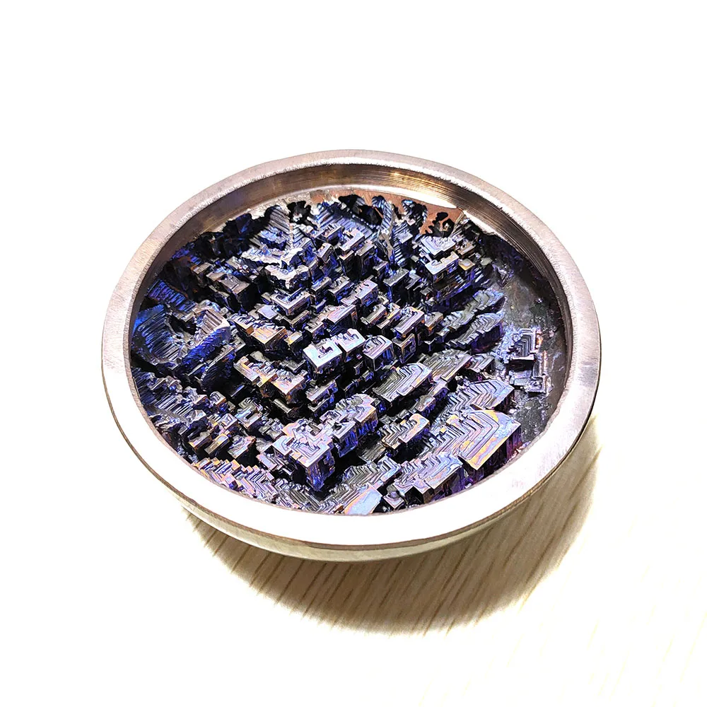 Bismuth Minerals Bowl Wholesale Natural Bismuth Crystal Hand Carved Colorful Bismuth Bowl