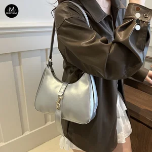 Minissimi New in Stock Solid Pu Bag Fashion Tas Bahu High Quality Ladies Women's Shoulder Bags