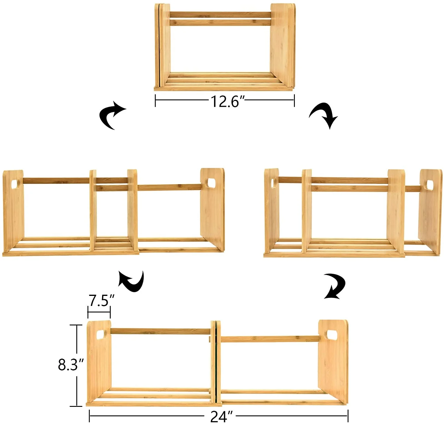 
Расширяемая бамбуковая настольная книжная полка 2020, маленький Регулируемый Настольный органайзер для хранения 