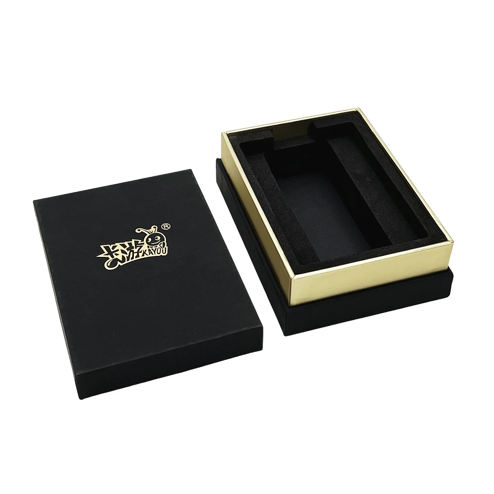 Custom recyclable top lid and bottom base two pieces box playing cards packaging cardboard 2 piece rigid box