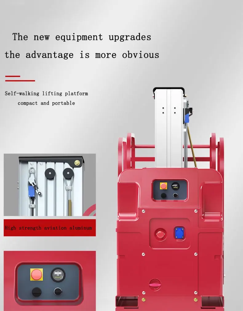 Aluminium Lift/electric Manlift Hydraulic Lifting Table Single Mast ...