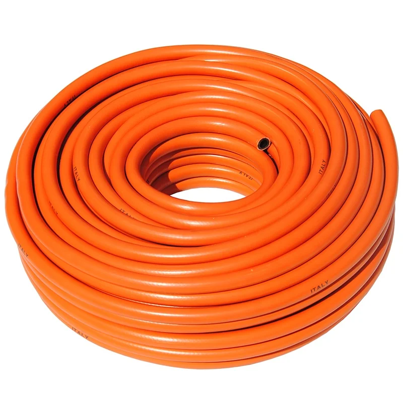 CNJG 8 мм 50 м оранжевый высококачественный гибкий газовый шланг из ПВХ для сжиженного нефтяного газа мягкий Плетеный труба мягкого приготовления