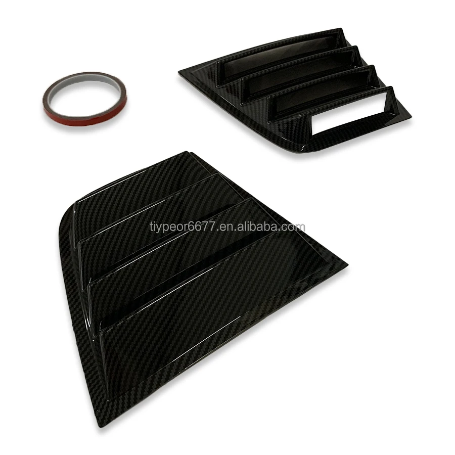 product tiypeor rear window louvers carbon fiber look side louver decoration body exterior accessories for dodge charger srt 2011 2022-8