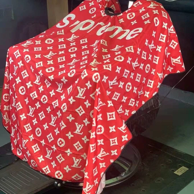 Оптовая продажа цена салон красоты Парикмахерская LV-SUPREME частные Labelled для стрижки волос, одежда для мужчин, изготовленным на заказ логосом Парикмахерская накидка