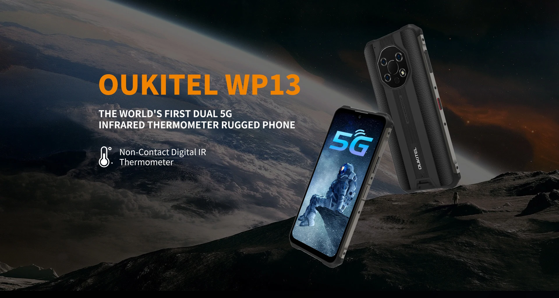 Global Rugged Phone Oukitel WP13 5G PHONE with NFC 6.5inch 8+128GB Waterproof Smartphones NFC Dual Sim Android 11 Cell Phones