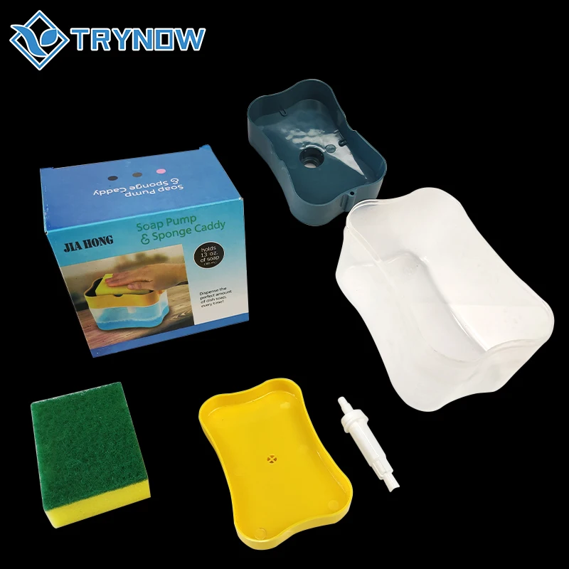 2021 2 in 1 Sponge Soap Dispenser Kitchen Manual Soap Dispensers