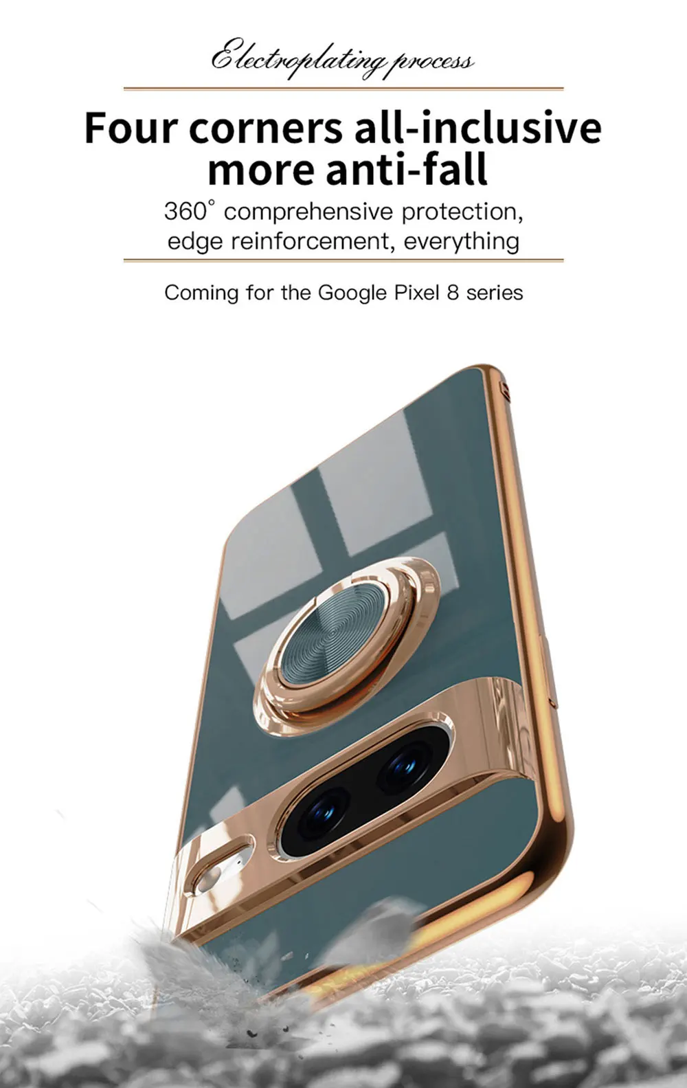 Electroplate Phone Case For Google Pixel 8 Pro 7A 7 6A 6 5A 5G 5 Covers Luxury Tpu Magnetic Ring Car Holder 360 SJK133 Laudtec manufacture