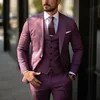 Purple suit vest and dress pants