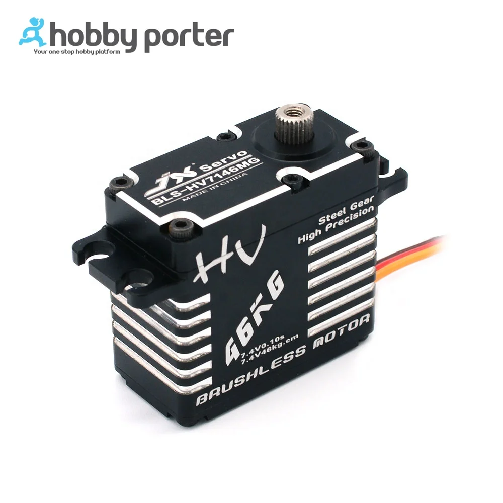 
JX BLS-HV7146MG 46 кг HV стальная шестерня CNC цифровой высокий крутящий момент бесщеточный Стандартный сервомотор робот БПЛА хобби обучение 