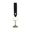 Pendentif bicolore avec cordon en cuir