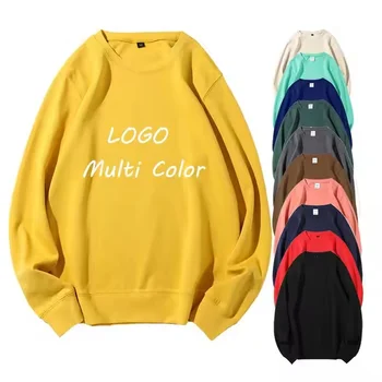 Custom 100% cotton men's and women's jogger sportswear blank cotton street wear oversized crewneck sweatshirt