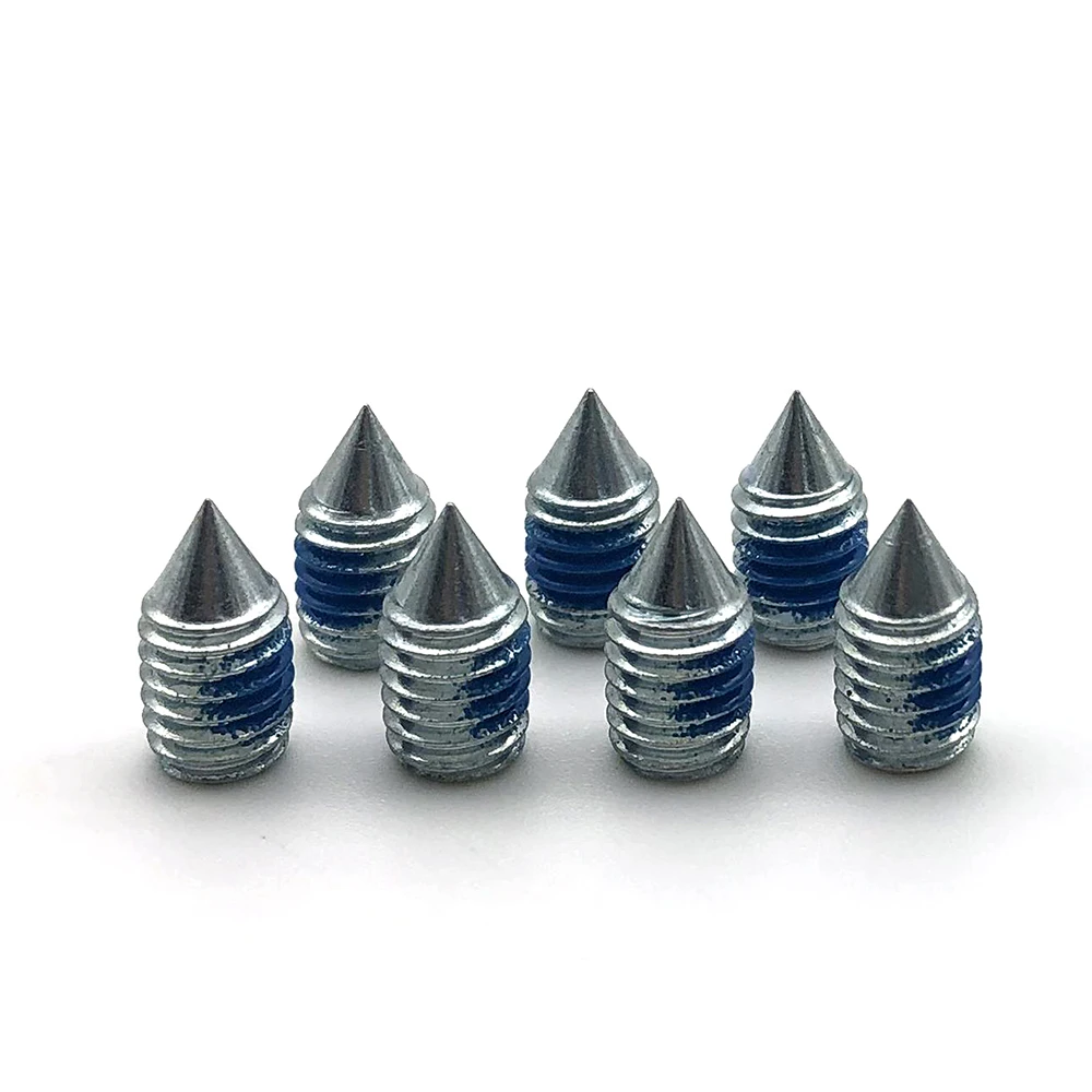 Vis en acier au carbone DIN553 pointe conique à tête fendue bleu nylon lock patch grub Set Vis ISO7434