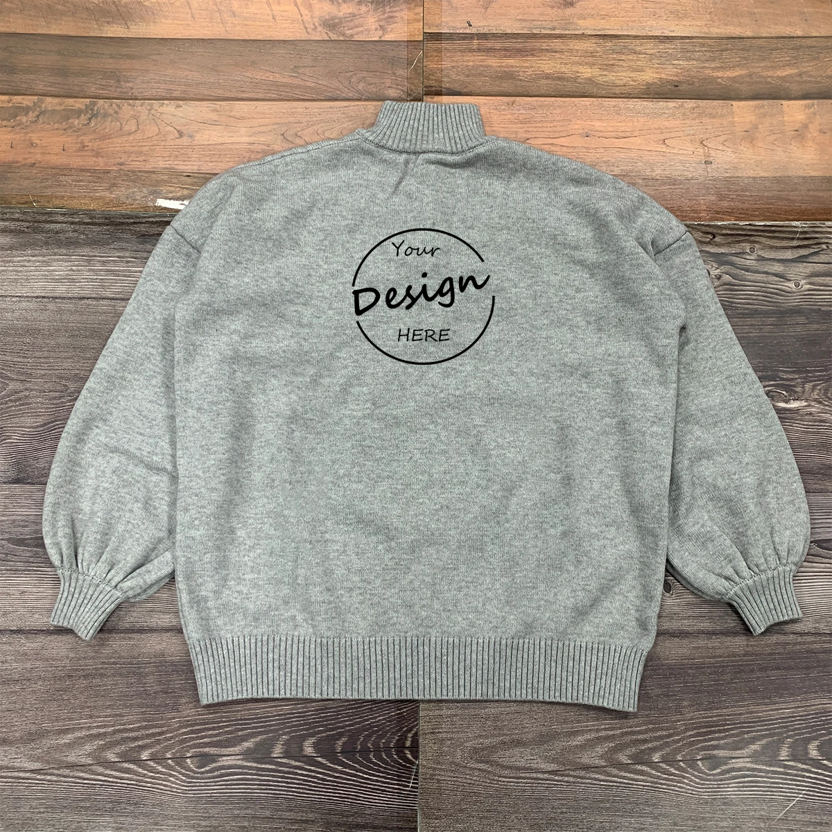 Men Oem Sweater Manufacturer Pullover Jacquard Knitwear Winter 1/4 Zipper Casual Woolen Sweater for Men