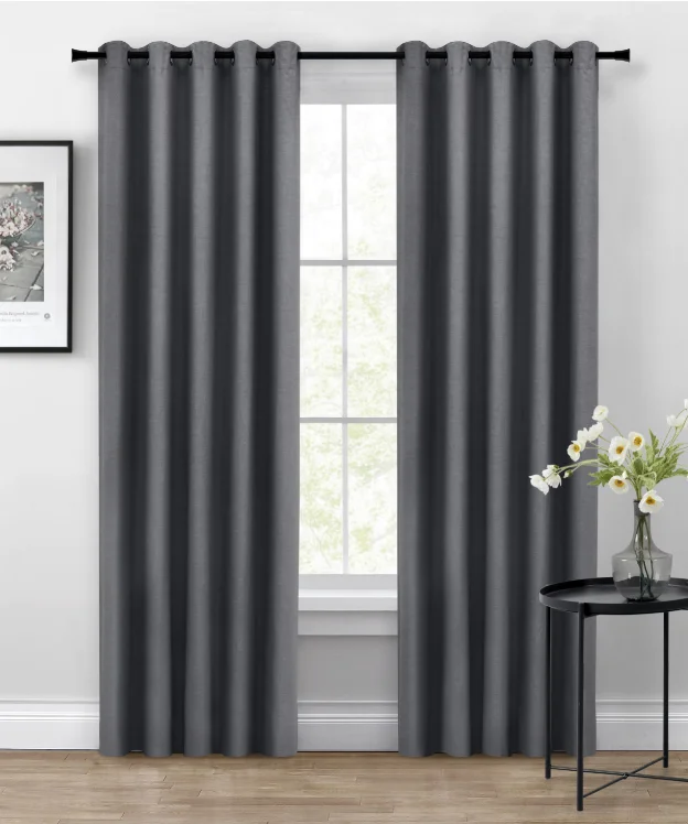 100 Polyester Block Out Eyelet Window Curtains/block Pencil Pleat