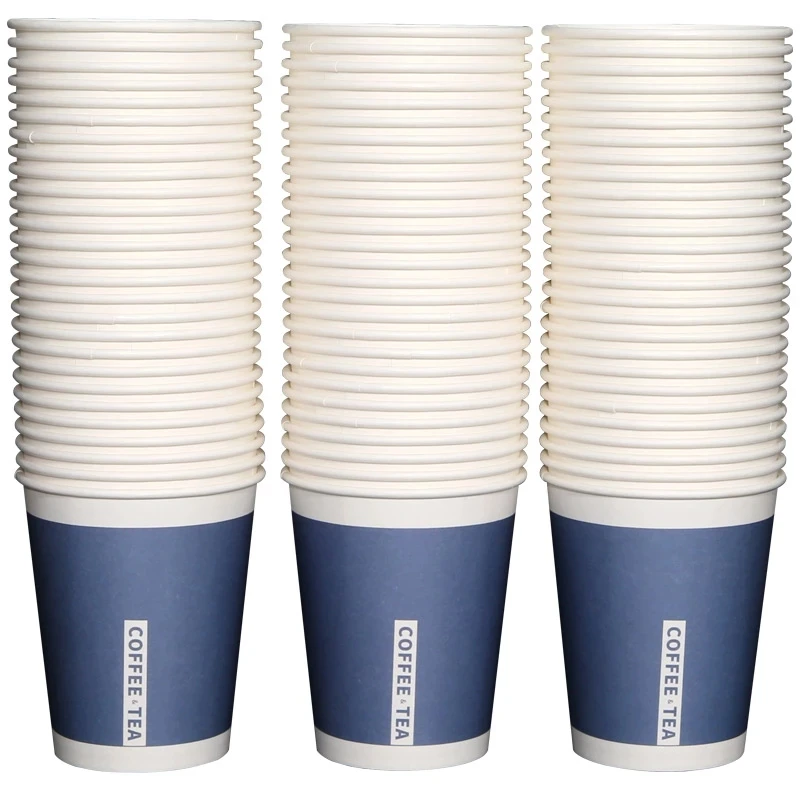 White Cup To Go Coffee Paper Cups 4oz 6oz 12oz 16oz