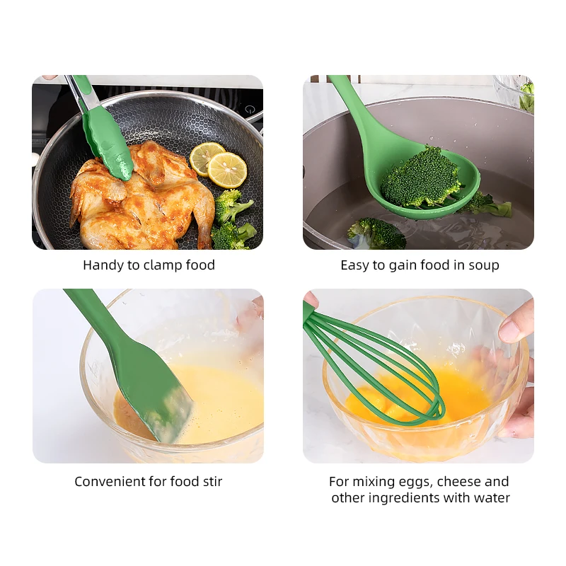 Scarfn Steel Stainless Non Stick Chef Wholesale Silicone Utensils Set