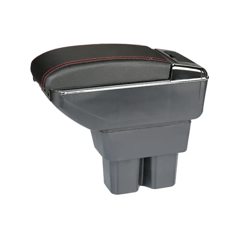 product tiypeor car storage case black pu leather central container armrest box center console organizer-3