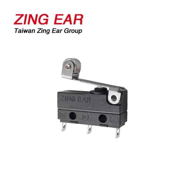 Zingear 5A 125V Ip67 Waterproof Micro Switch  Solder Terminals Roller Handle Micro Switch