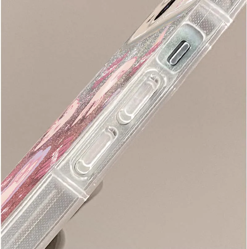 Cute Rabbit Fold Mirror Camera Stand With Bracelet TPU Mobile Phone Cover Case for Iphone 17 8 X Xr Xs 11 12 13 14 15 16 Pro Max