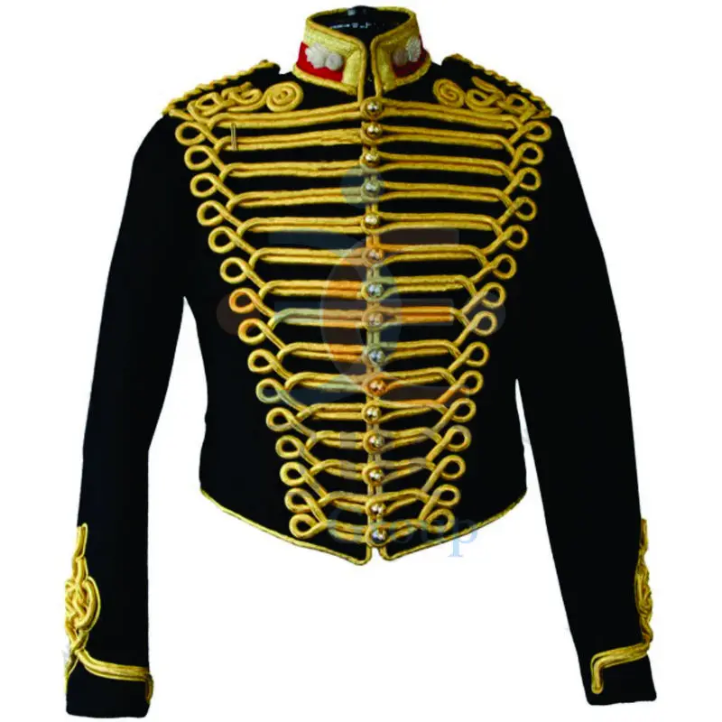 OEM Marching Band Uniform Jacket Tunic Coat Upper Premium Quality Customized Tailored with Gold Laces and Brass Buttons Tunic