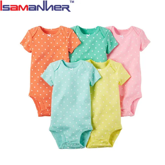 Летнее Детское боди с коротким рукавом оптом Комбинезоны для младенцев