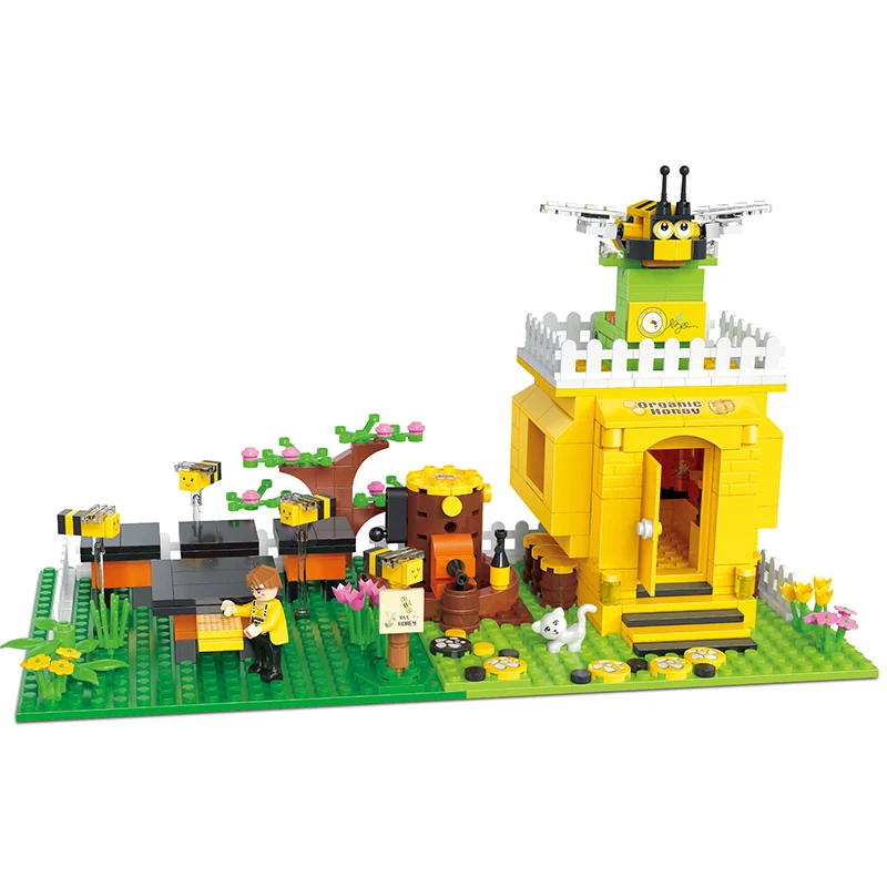 COGO New Build Block Series Construction Kids Bricks Plastic Farm Building Blocks Set