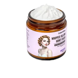 Private Label Organic Whipped Tallow Balm Manuka Honey Handmade Beef Skincare Cream Featuring Arbutin Niacinamide Face Cream