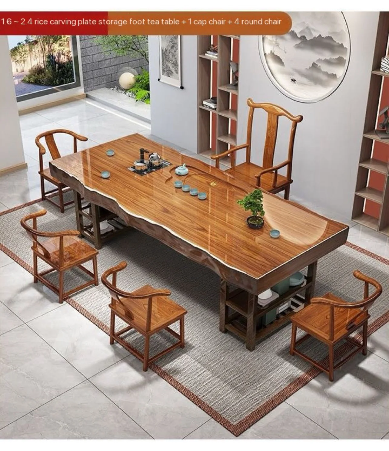 Luxury Antique Chinese Design Solid Wood Tea Table Traditional Style ...