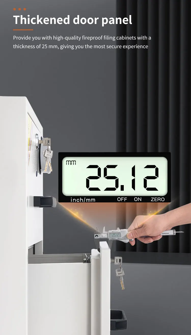 CEQSAFE High-end Fire Proof Safe Two Drawers Resistant Fire Filing Cabinets details