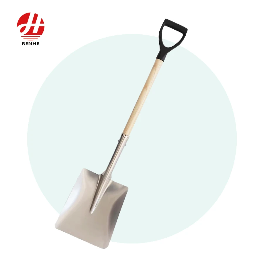Hot Sale  Farm Hand Tools Garden Spade  Wooden Handle Custom Alunmiun Shovel