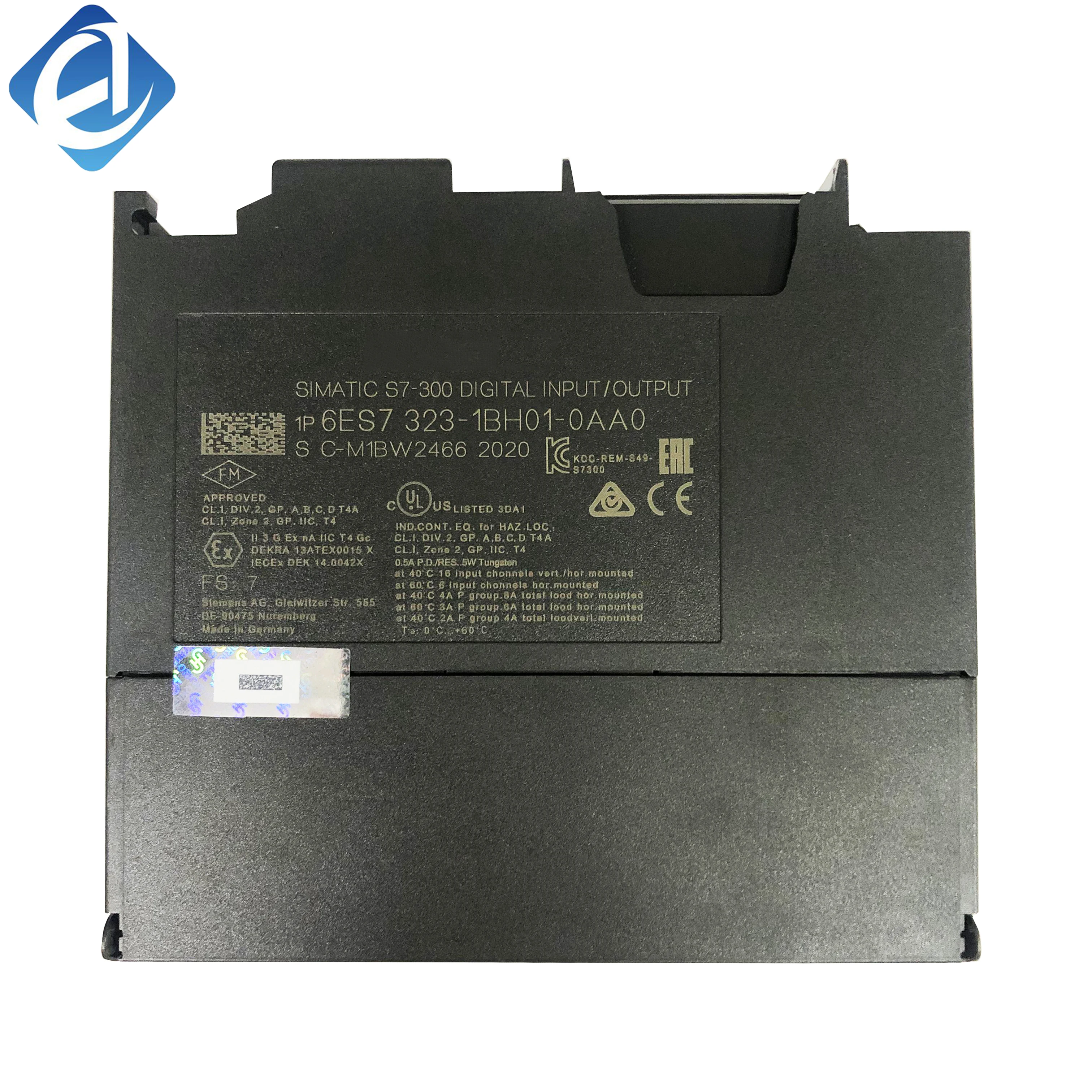 New Original 6ES7 323-1BH01-0AA0 6ES7323-1BH01-0AA0 digital I/O module for Siemens SIMATIC S7‑300 series. Contains 8 digital input channels and 8 digital output channels at 24V DC, opto-isolated, compact design, high noise immunity. 