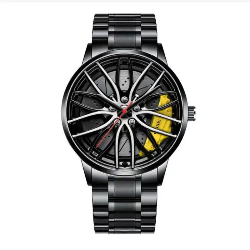 Quartz Movement Watch Wheel Rotatable/non-rotatable Non-mechanical Watch Fashion