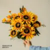 Yellow retro sunflower