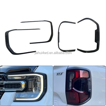 ABS Plastic Black Headlight Taillight Covers Kits For Next Gen Ranger XLT Sport Wildtrak 2022 to Current