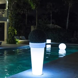 16-Color LED Lighting Plastic Flower Pot Tray for Outdoor Garden Decoration Home Use Planting Tray